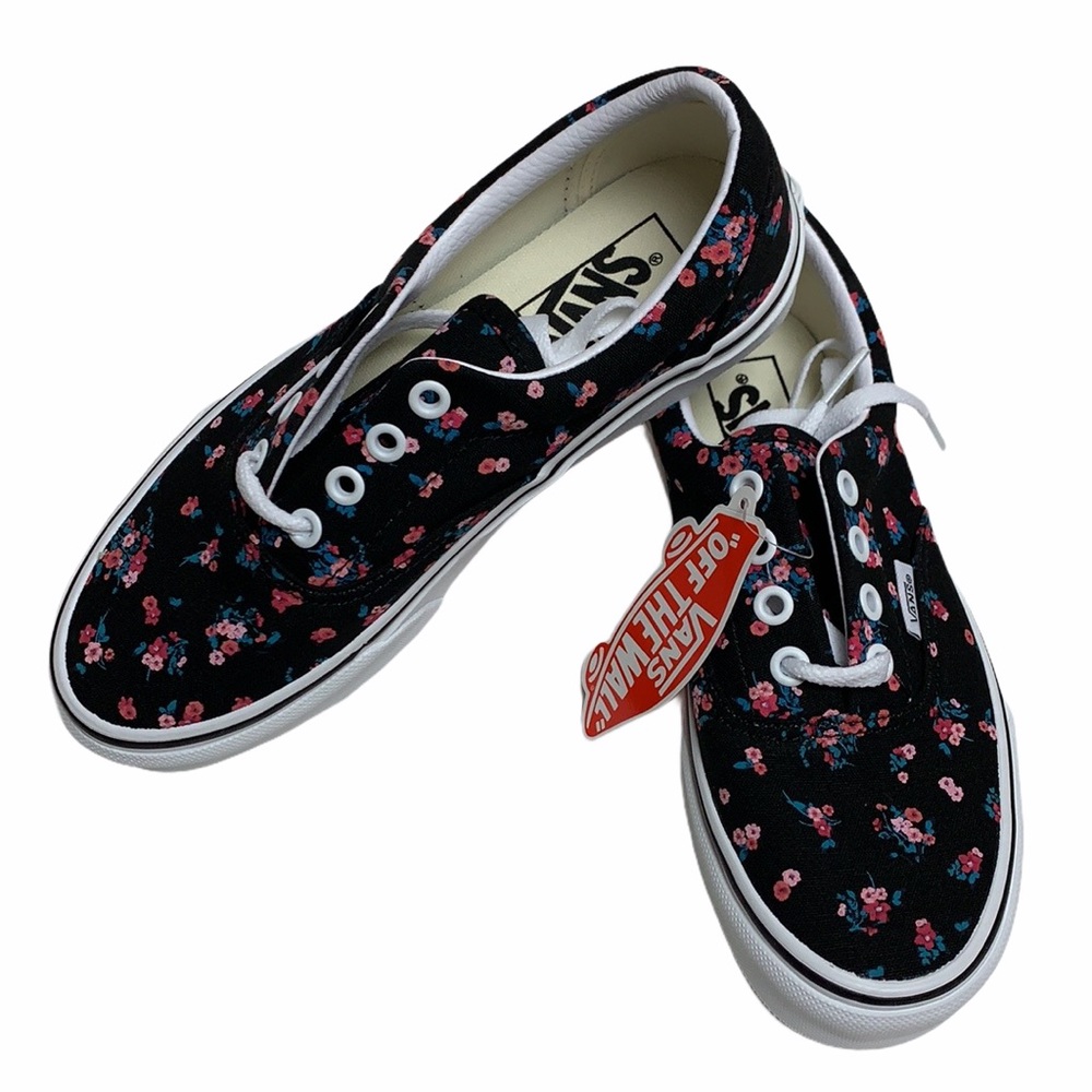 NWT Vans Era Ditsy Floral Black Sneakers Size 5.5